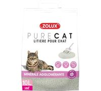 Litière pour chat - ZOLUX - Purecat - 10 litres - Parfum floral - Agglomérante