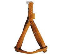 Zolux Mac Leather Harnais Réglable pour Chien Jaune 15 mm