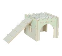 zolux - Maison Bois Cosy 25 x 44 x 20 cm Lapin Nain, Cochon d'Inde et octodon