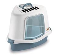 Stefanplast ZOLUX Maison de Toilette d'angle avec Pelle 54 x 40 x 40 cm - Bleu Acier - pour Chat