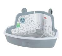 Zolux Maison de Toilette d'angle Rongeur Taille Large Grise 43 x 32 x 20 cm