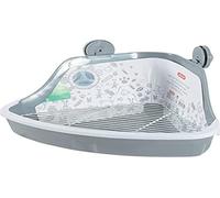 Zolux Maison de Toilette d'angle Rongeur Taille Small Grise 25 x 25 x 32 cm