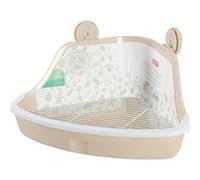 Zolux Maison de Toilette d'angle Rongeur Taille Small Beige 34 x 32 x 14.5 cm