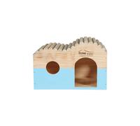 ZOLUX-Maison en bois pour rongeurs coloris bleu Home Zolux - 29,70 x 18 x 20,30 cm