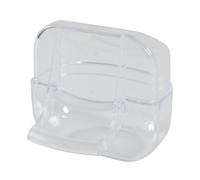 ZOLUX-Mangeoire avec un perchoir pour les oiseaux en plastique coloris transparent Zolux - 8 x 7,5 x 7,5 cm