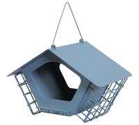Zolux - Mangeoire Cabane Duo XL Bleu pour graines et Bloc de Graisse pour Oiseaux