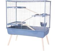 Cage rongeur surélevée - ZOLUX - Néolife - 3 étages pour lapin - 99 x 54 x 114 cm - Bleu