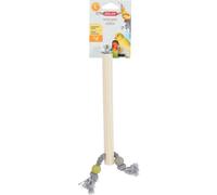 ZOLUX-Perchoir en bois avec une corde pour les oiseaux exotiques coloris multicolore Zolux - L. 6 x l. 2.5 x H. 30 cm