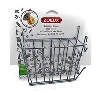ZOLUX-Râtelier à foin pour les rongeurs en métal coloris gris Zolux - 19,5 x 3,5 x 17,5 cm