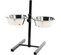 Zolux Support réglable pour chien avec 2 bols en inox Ø 24,5 cm 2,75 L