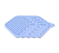 Zolux - Tapis à lécher Silicone ventouses 18.5 x 15.5 cm Bleu pour Chat