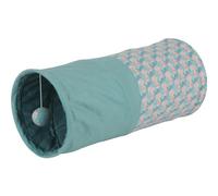 ZOLUX-Tunnel de jeu pour chat coloris bleu feuille Zolux Ethi'cat - 23,5 x 50,3 x 23,5 cm