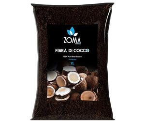 ZOMA Fibre de coco pour plantes de qualité supérieure, Terreau universel composé à 100% de fibre de coco pure, Terre pour plantes professionnelle idéale pour la culture hydroponique - 2 Litres