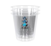 ZOMA - Lot de 3 pots transparents pour orchidées à fond surélevé, pots pour orchidées en plastique avec trous d'aération parfaits pour le soin des orchidées, pot transparent de haute qualité - Ø 9 cm
