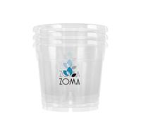 ZOMA - Lot de 3 pots transparents pour orchidées à fond surélevé, pots pour orchidées en plastique avec trous d'aération parfaits pour le soin des orchidées, pot transparent de haute qualité - Ø 12 cm