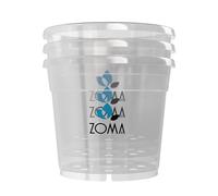 ZOMA - Lot de 3 pots transparents pour orchidées à fond ventilé, pots en plastique pour orchidées avec trous d'aération idéaux pour l'entretien des orchidées, pot transparent de haute qualité - Ø 14