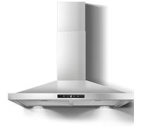 Zomagas Hotte aspirante de cuisine en acier inoxydable de 76,2 cm, à montage mural, sans conduit, convertible, avec 3 vitesses, contrôle tactile, filtres en maille à 5 couches, lumières LED à économie