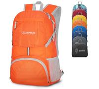 ZOMAKE 35L Sac a Dos Pliable Léger Sac à Dos De Randonnée Packable Daypack Pour Femme Homme Sports Et Plein Air(Orange)