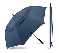 ZOMAKE 80 Pouces Parapluie de Golf Extra Large,Grande Taille Ombrelle Resistant au Tempete,Double Canopée Golf Umbrella Solide pour Hommes(Bleu Saphir)