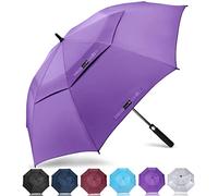 ZOMAKE Grand Parapluie de Golf XL - Parapluies de Golf Grande Taille 2-3 Personnes Anti Tempete - Extra Large Automatique Umbrella Golf Double Canopée De Homme Femme(Violet)