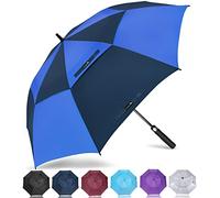 ZOMAKE Grand Parapluie de Golf XL - Parapluies de Golf Grande Taille 2-3 Personnes Anti Tempete - Extra Large Automatique Umbrella Golf Double Canopée De Homme Femme(Bleu foncé/Bleu marine)
