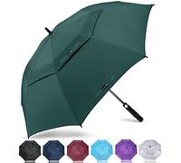 ZOMAKE Grand Parapluie de Golf XL - Parapluies de Golf Grande Taille 2-3 Personnes Anti Tempete - Extra Large Automatique Umbrella Golf Double Canopée De Homme Femme(Vert foncé)