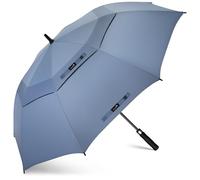 ZOMAKE Grand Parapluie de Golf XL Parapluies de Golf Grande Taille 2-3 Personnes Anti Tempete Extra Large Automatique Umbrella Golf Double Canopée De Homme Femme(Bleu grisâtre)