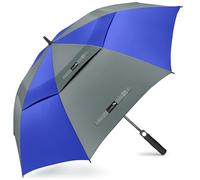 ZOMAKE Grand Parapluie de Golf XL Parapluies de Golf Grande Taille 2-3 Personnes Anti Tempete Extra Large Automatique Umbrella Golf Double Canopée De Homme Femme(Gris Bleuté A)