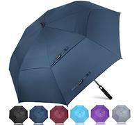 ZOMAKE Grand Parapluie de Golf XXL - Parapluies de Golf Grande Taille 2-3 Personnes Anti Tempete - Extra Large Automatique Umbrella Golf Double Canopée De Homme Femme(Bleu Marin)
