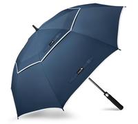 ZOMAKE Grand Parapluie de Golf XXL - Parapluies de Golf Grande Taille 2-3 Personnes Anti Tempete - Extra Large Automatique Umbrella Golf Double Canopée De Homme Femme(Nouveau bleu marine)