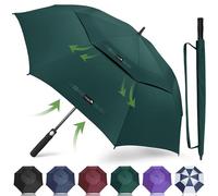 ZOMAKE Grand Parapluie Golf Homme Femme,100CM Parapluie Solide Résistant,Parapluie anti Tempete et Résistant pour 2 à 3 Personne(Vert foncé)