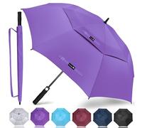 ZOMAKE Grand Parapluie Golf Homme Femme,110CM Parapluie Solide Résistant,Parapluie anti Tempete et Résistant pour 3 à 5 Personne(Violet)