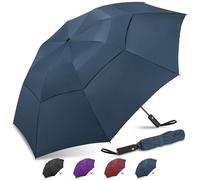 ZOMAKE Large Compact Parapluie de Golf 54/62 Pouces,Parapluie RéSistant au Vent Parapluie Pliant Portable pour le Voyage à Double CanopéE VentiléE pour Hommes Femmes