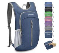 ZOMAKE Mini Sac à Dos Pliable 10 L Petit pour Randonnée Voyage Marche,Ultra Léger Sac a Dos pour Femme Homme Enfant(Bleu Saphir)