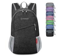 ZOMAKE Mini Sac à Dos Pliable 10L - Petit Ultra Léger Sac à Dos de Voyage Sac à dos de Randonnée Marche sac à dos de marche pour Femme Homme Enfant(Noir)