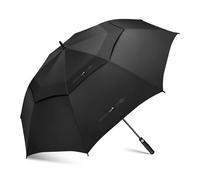 ZOMAKE Parapluie De Golf 62 Inch - XL Parapluie Golf Grande Taille Tempete Résistant,Extra Large vent Umbrella Golf Double Canopée Pour Homme Femme(Noir)