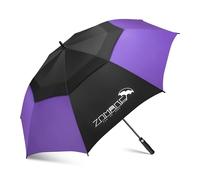 ZOMAKE Parapluie De Golf 68 Inch - XXL Parapluie Golf Grande Taille Tempete Résistant,Extra Large vent Umbrella Golf Double Canopée Pour Homme Femme(Noir&Violet)