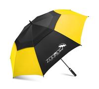 ZOMAKE Parapluie De Golf 68 Inch - XXL Parapluie Golf Grande Taille Tempete Résistant,Extra Large vent Umbrella Golf Double Canopée Pour Homme Femme(Noir&Jaune)