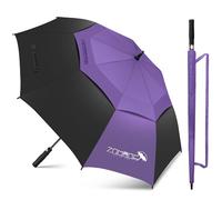 ZOMAKE Parapluie Golf 68inch,XXL Parapluies De Golf Grande Double Canopée Anti Vent,Extra Large Automatique Ombrelle Golf De Homme Femme(Noir&Violet)