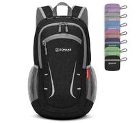 ZOMAKE Petit Sac à Dos Pliable 20L Sac a Dos de Voyage pour Femmes Hommes Sac de Jour Ultra Léger pour Randonnée Marche pour Sports Et Plein Air(Noir)