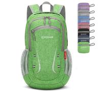 ZOMAKE Petit Sac à Dos Pliable 20L Sac a Dos de Voyage pour Femmes Hommes Sac de Jour Ultra Léger pour Randonnée Marche pour Sports Et Plein Air(Vert Foncé)