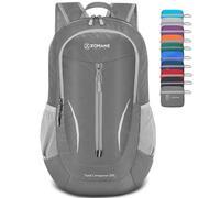 ZOMAKE Sac à dos compact ultra léger, pliable et résistant à l'eau, pour la randonnée et les voyages, taille S, 25 L, gris (Dimgray)