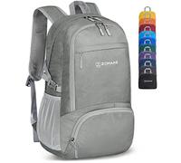 ZOMAKE Sac à dos pliable de voyage - Unisexe - Ultra léger - Pour la journée, la randonnée, la randonnée - 30 l, Gris, m