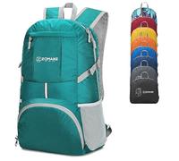 ZOMAKE Sac a Dos Pliable Léger,35L Sac à Dos Pliable De Randonnée Packable Daypack Pour Femme Homme Sports Et Plein Air(Vert Lac)