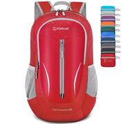 ZOMAKE Sac a Dos Pliable Ultra Léger Sac à Dos De Randonnée Petit Packable Daypack 25L Pour Femme Homme Sports Et Plein Air(Rouge)