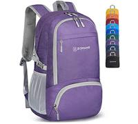 ZOMAKE Sac a Dos Pliable Ultra Léger Sac à Dos De Randonnée Petit Packable Daypack 30L,Pour Femme Homme Sports Et Plein Air(Violet)