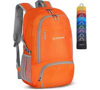 ZOMAKE Sac a Dos Pliable Ultra Léger Sac à Dos De Randonnée Petit Packable Daypack 30L,Pour Femme Homme Sports Et Plein Air(Orange)