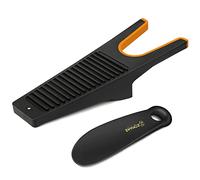 ZOMAKE Tire Bottes Plastique Avec Grattoir à Boue,Forte Adhérence, Adapté à Toutes Les Chaussures,Chausse Pied Plastique 19cm Adapté Aux Hommes,Femmes,Enfants (2 Packs)