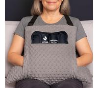 Zomaple Oreiller d'hystérectomie super confortable absorbant les chocs avec 2 poches et pack de gel - Oreiller pour le ventre avec positionnement des mains