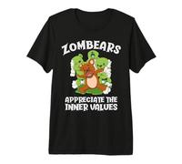 Zombears Appreciate The Inner Values Ours Zombie Halloween T-Shirt Haut de Gamme